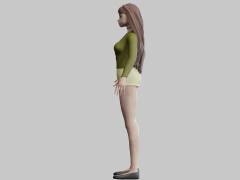 Cute Young Woman V31778 3D 모델