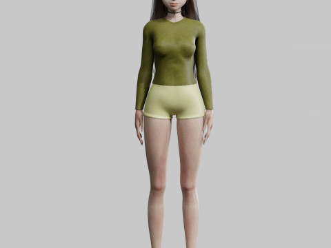 Cute Young Woman V31778 3D 모델