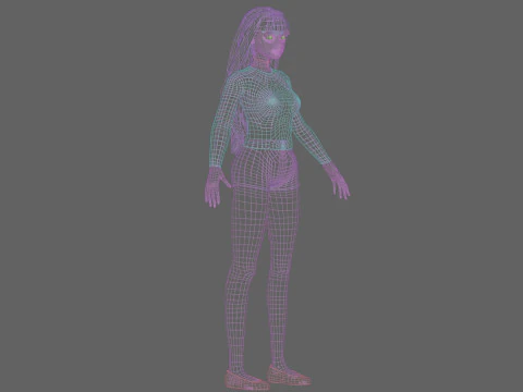 Cute Young Woman V31778 3D Model