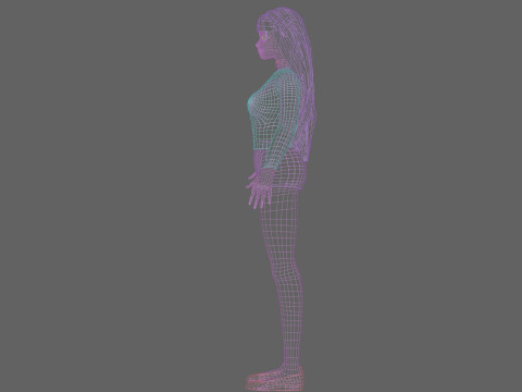 Cute Young Woman V31778 3D 모델
