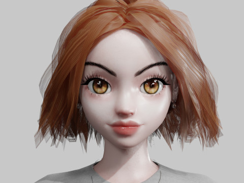 Pretty Basic Woman V32688 3D 모델