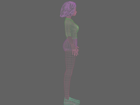 Pretty Basic Woman V32688 3D 모델