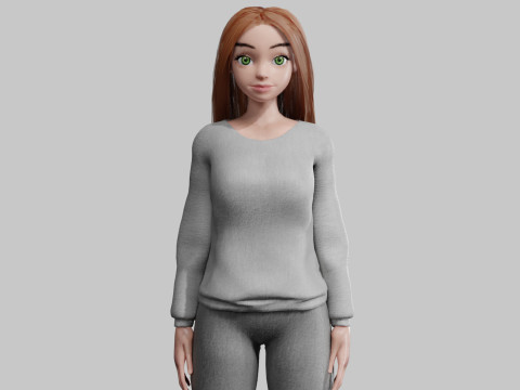 Pretty Beautiful woman V34193 3D-Modell