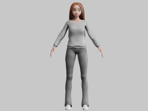 Pretty Beautiful woman V34193 Model 3D