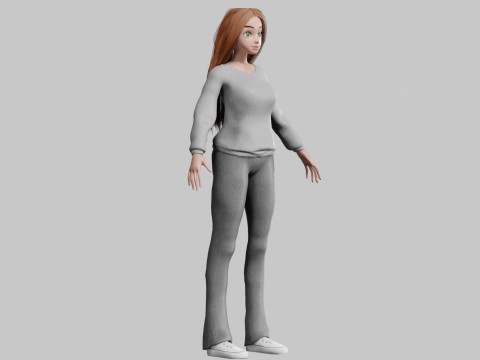 Pretty Beautiful woman V34193 Model 3D