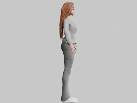 Pretty Beautiful woman V34193 Model 3D