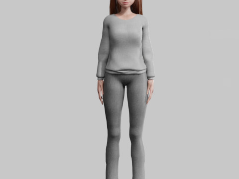 Pretty Beautiful woman V34193 Model 3D