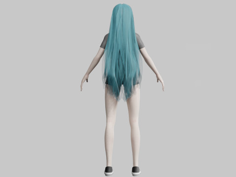 Pretty Cartoon woman V30959 3Dモデル