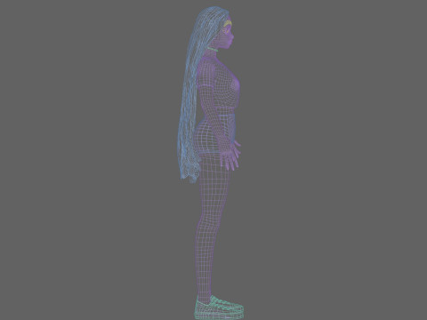Pretty Cartoon woman V30959 3Dモデル