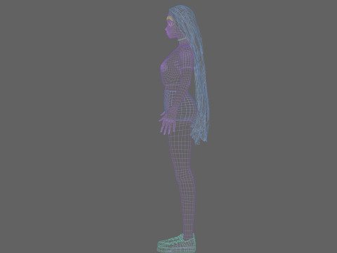 Pretty Cartoon woman V30959 3Dモデル