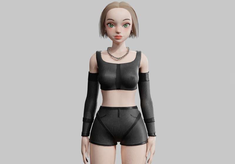 Pretty classic woman V32072 Modelo 3D .c4d .max .obj .3ds .fbx .stl .blend