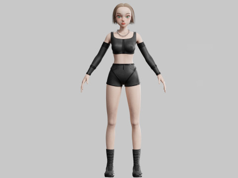 Pretty classic woman V32072 Modelo 3D