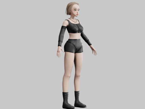 Pretty classic woman V32072 Modelo 3D