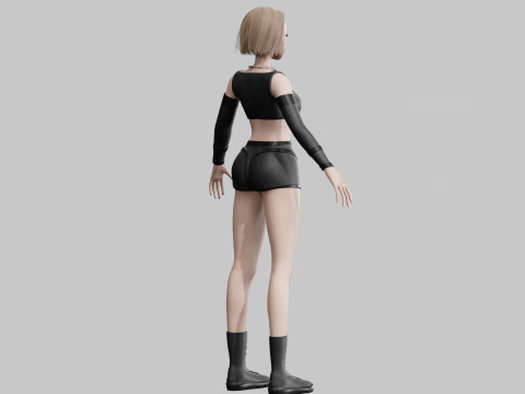 Pretty classic woman V32072 Modelo 3D