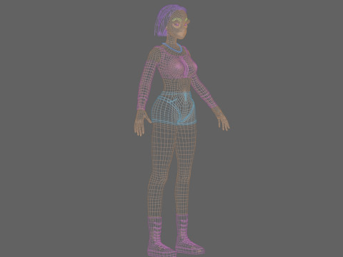 Pretty classic woman V32072 Modelo 3D