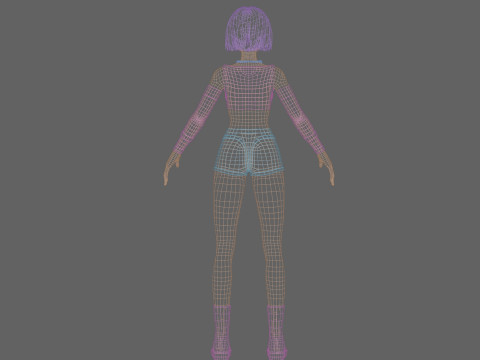 Pretty classic woman V32072 Modelo 3D