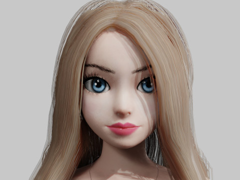 Pretty cool woman V27133 Model 3D