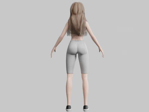 Pretty cool woman V27133 Model 3D