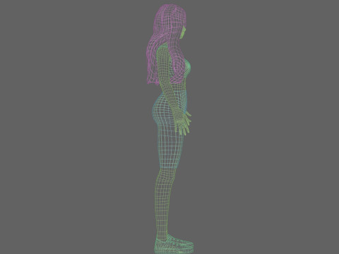 Pretty cool woman V27133 Model 3D