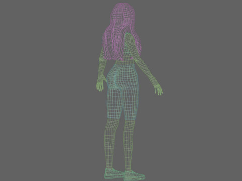 Pretty cool woman V27133 Model 3D