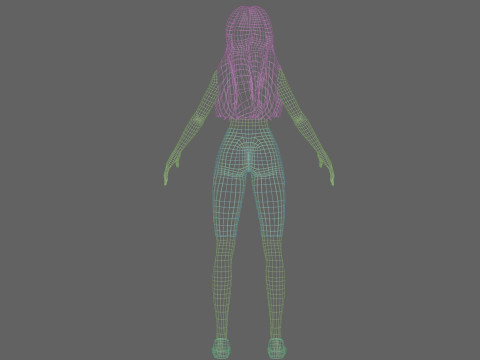 Pretty cool woman V27133 Model 3D