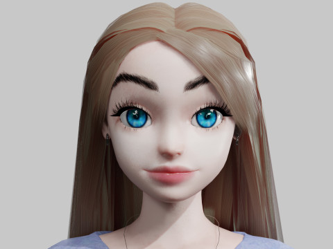 Pretty cute Woman V31724 3D Modell
