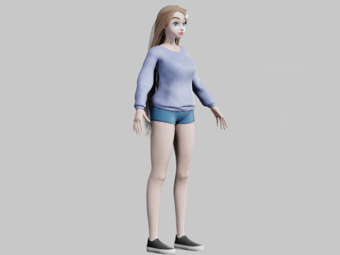 Pretty cute Woman V31724 3D Modell