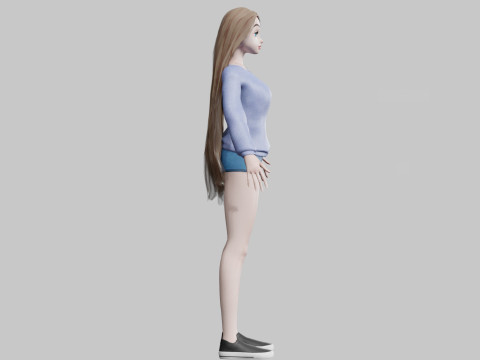 Pretty cute Woman V31724 3D Modell