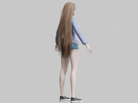 Pretty cute Woman V31724 3D Modell