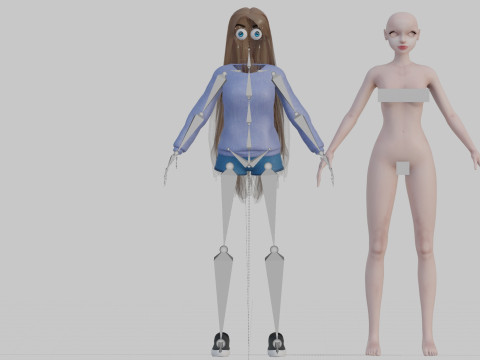 Pretty cute Woman V31724 3D Modell