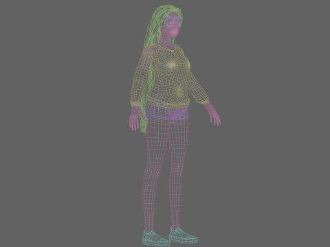 Pretty cute Woman V31724 3D Modell