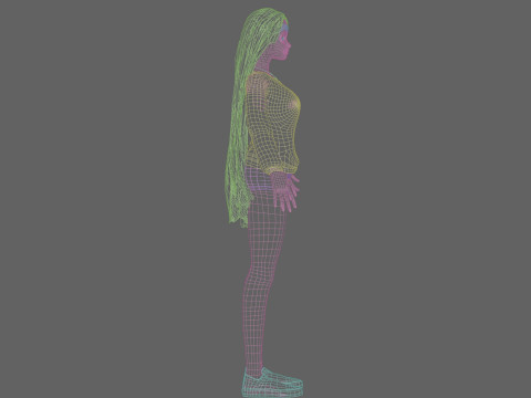 Pretty cute Woman V31724 3D Modell