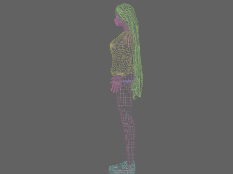 Pretty cute Woman V31724 3D Modell