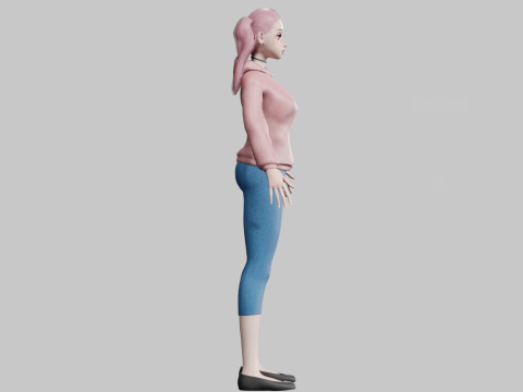 Pretty stylized woman V23669 3D मॉडल