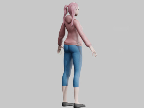 Pretty stylized woman V23669 3D मॉडल