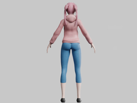 Pretty stylized woman V23669 3D मॉडल