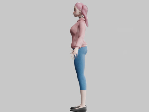 Pretty stylized woman V23669 3D मॉडल
