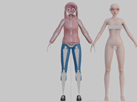 Pretty stylized woman V23669 3D मॉडल