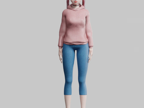 Pretty stylized woman V23669 3D मॉडल