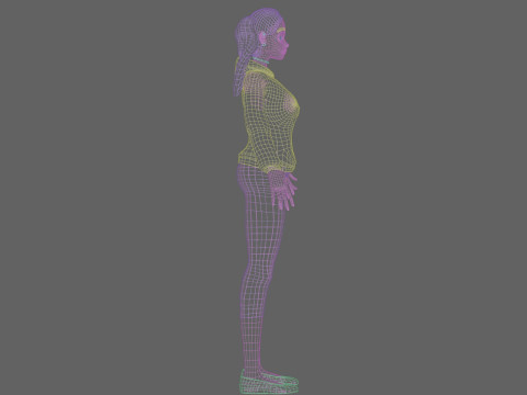 Pretty stylized woman V23669 3D मॉडल
