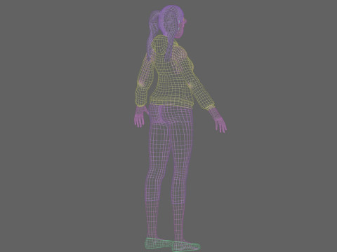 Pretty stylized woman V23669 3D मॉडल