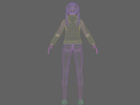 Pretty stylized woman V23669 3D मॉडल