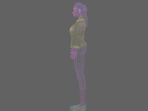 Pretty stylized woman V23669 3D मॉडल
