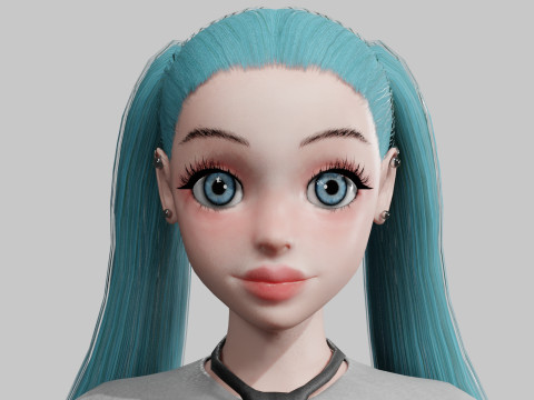 Pretty teen Woman V22934 3D Model