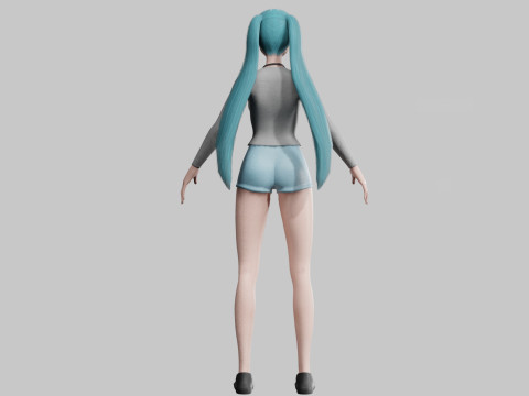 Pretty teen Woman V22934 3D Model