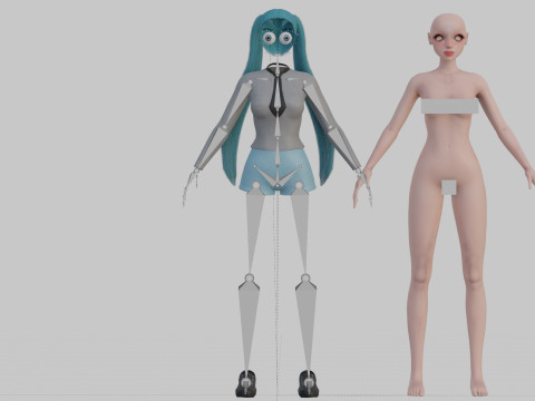 Pretty teen Woman V22934 3D Model