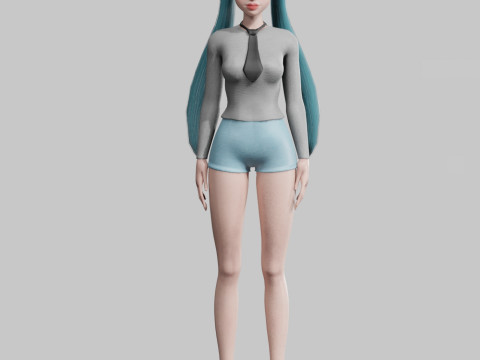 Pretty teen Woman V22934 3D Model