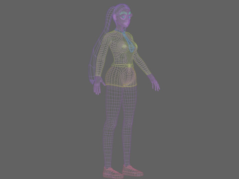 Pretty teen Woman V22934 3D Model