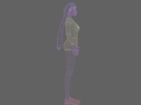 Pretty teen Woman V22934 3D Model