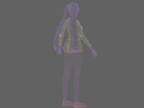 Pretty teen Woman V22934 3D Model